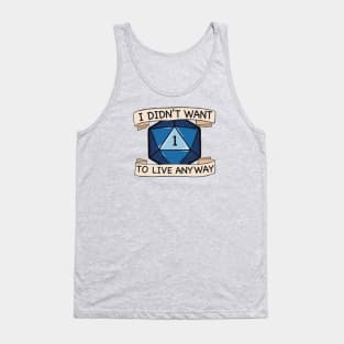 D20 Sarcastic Funny RPG Dice Tank Top